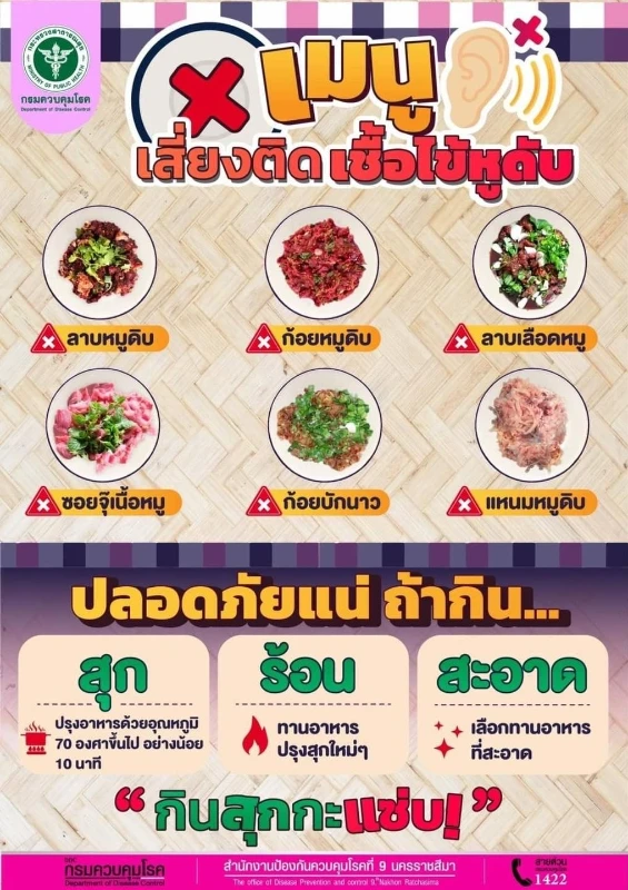 #สถานการณ์โรคหูดับ มีความเสี่ยงต่อการระบาดโรคไข้หูดับ การป้องกันการเกิดโรคไข้หูดับ